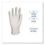General-Purpose Latex Gloves, Powder-Free, X-Large, 4.4 mil Thick, 9.5" Long, Natural, 100/Box, 10 Boxes/Carton