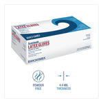 General-Purpose Latex Gloves, Powder-Free, Medium, 4.4 mil Thick, 12" Long, Natural, 100/Box