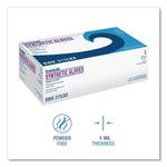 Powder-Free Synthetic Vinyl Gloves, Large, 4 mil Thick, 12" Long, Beige, 100/Box