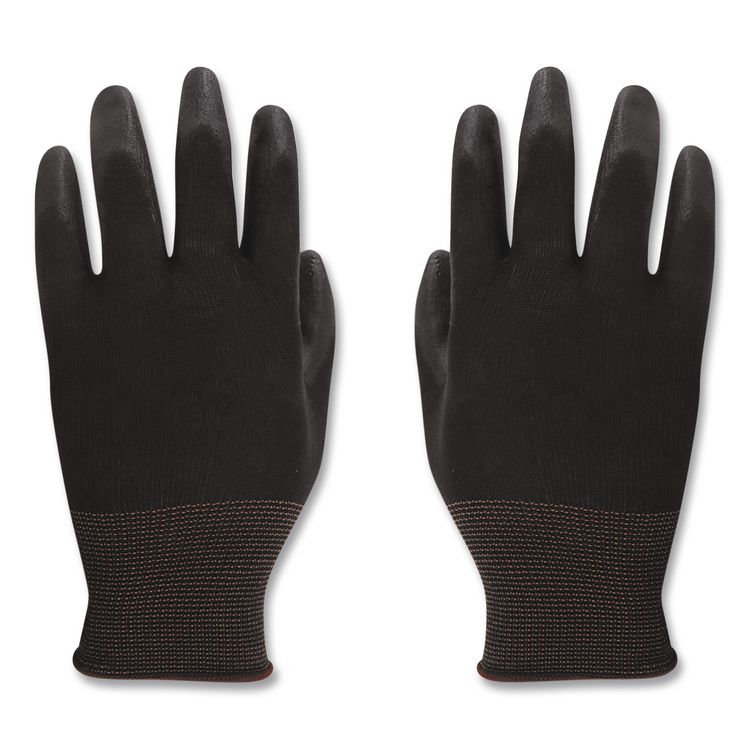 Palm Coated HPPE Gloves, Medium (Size 8), Salt and Pepper/Black, 12 Pairs