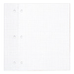 Graph Paper Tablet, 3-Hole, 8.5 X 11, Quadrille: 4 Sq/in, 20 Sheets/pad, 12 Pads/pack