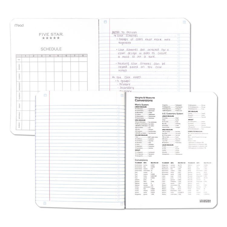 Composition Book, Medium/College Rule, Randomly Assorted Cover Color, (80) 9.75 x 7.5 Sheets