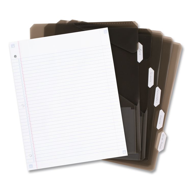 FLEX Notebinder, 5-Subject, Medium/College Rule, Randomly Assorted Cover Color, (60) 11 x 8.5 Sheets