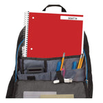 Spiral Notebook, 1-Subject, Wide/Legal Rule, Assorted Cover Colors, (70) 10.5 x 8 Sheets, 6/Pack