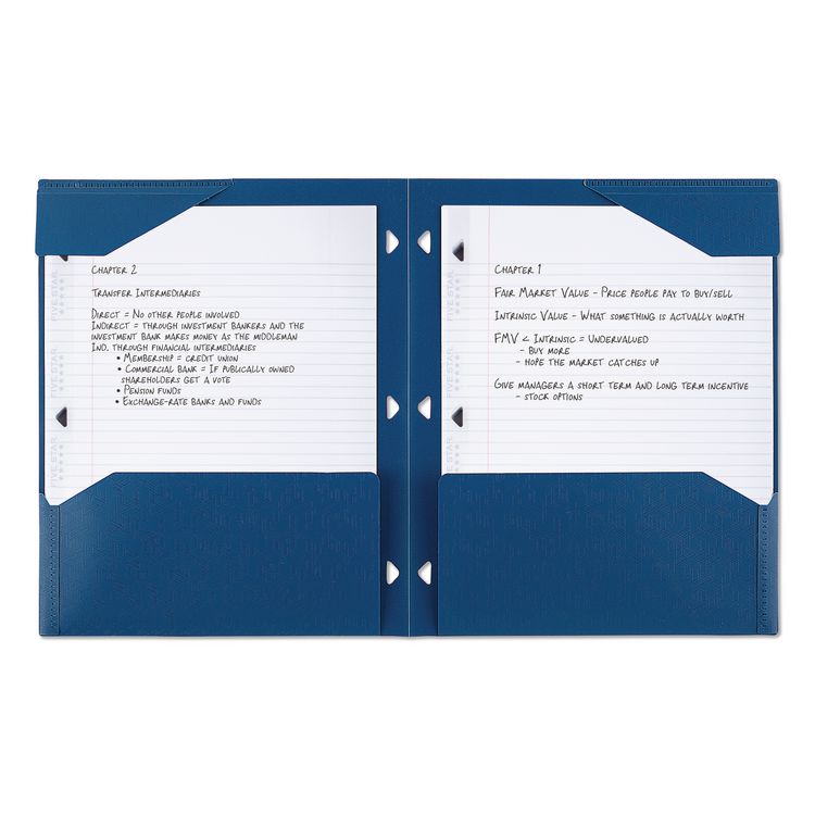 Two-Pocket Stay-Put Plastic Folder, 11 x 8.5, Assorted, 4/Pack