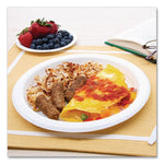 Compostable Paper Dinnerware, ProPlanet Seal, Plate, 10" dia, White, 500/Carton
