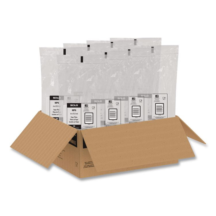 Compostable Paper Dinnerware, ProPlanet Seal, Plate, 6" dia, White, 1,000/Carton