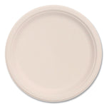 Compostable Molded Fiber Dinnerware, ProPlanet Seal, Plate, 9" dia, Natural, 500/Carton