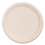 Compostable Molded Fiber Dinnerware, ProPlanet Seal, Plate, 10.2" dia, Natural, 500/Carton