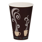 Thermoguard Insulated Paper Hot Cups, 16 oz, Steam Print Design, 600/Carton