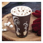 Thermoguard Insulated Paper Hot Cups, 16 oz, Steam Print Design, 600/Carton