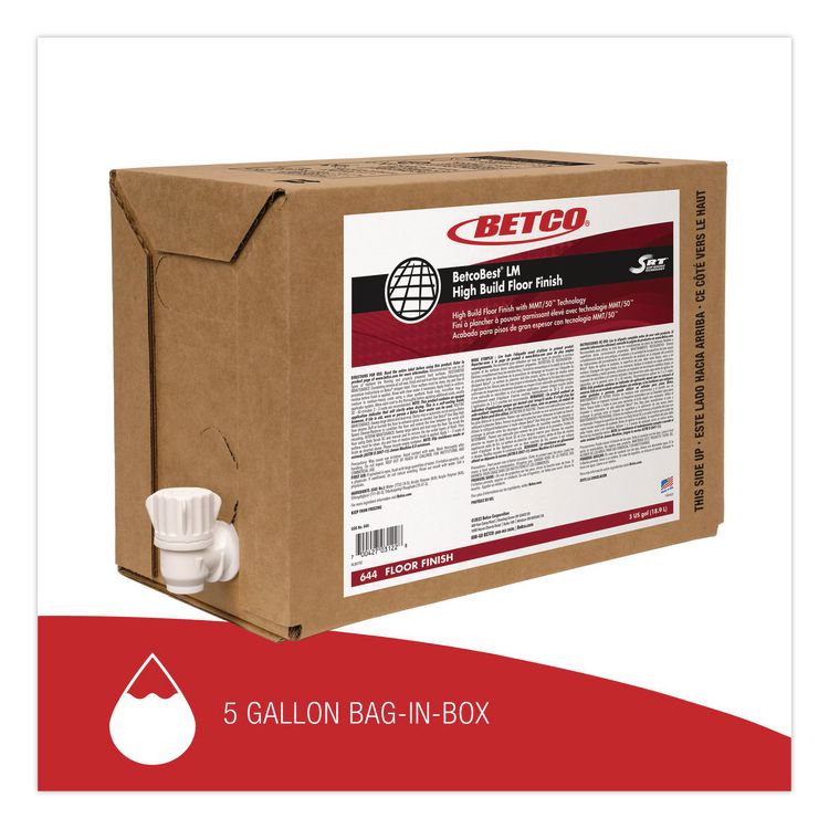 BetcoBest LM Floor Finish with SRT, 5 gal Bag in Box