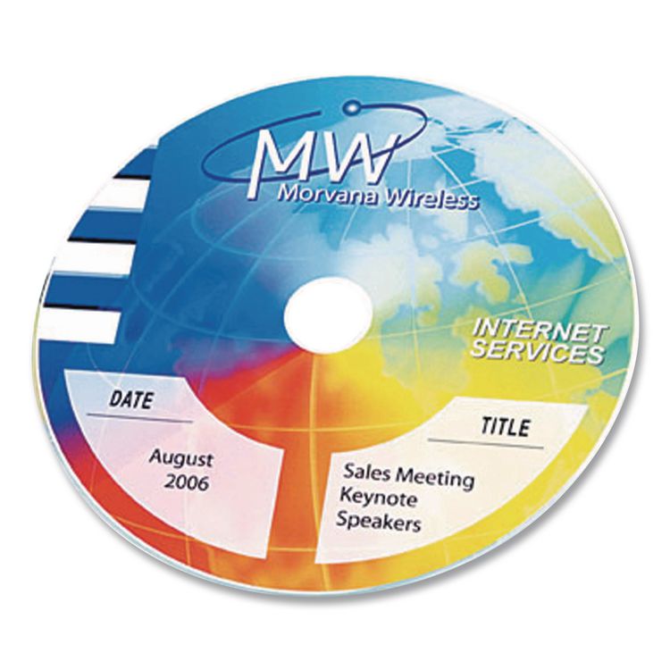 Full Face CD Labels, Matte White, 40/Pack