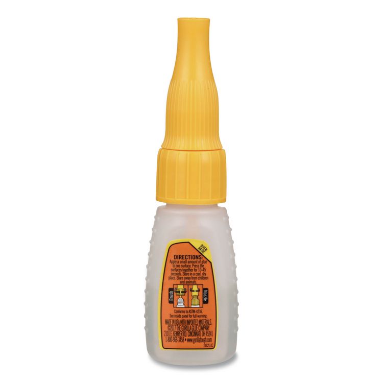 Super Glue With Brush And Nozzle Applicators, 0.35 Oz, Dries Clear