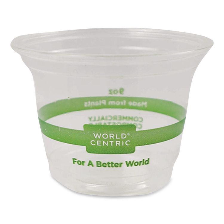 PLA Clear Cold Cups, 9 oz, Plastic, Clear, 1,000/Carton