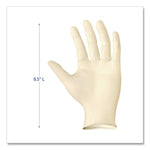 Powder-Free Latex Exam Gloves, Small, 4.8 mil Thick, 9.5" Long, Natural, 100/Box, 10 Boxes/Carton