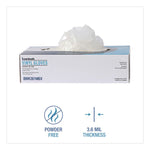 Exam Vinyl Gloves, Powder-Free, Medium, 3.6 mil Thick, 13" Long, Clear, 100/Box