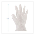 Exam Vinyl Gloves, Powder-Free, Medium, 3.6 mil Thick, 9.5" Long, Clear, 100/Box, 10 Boxes/Carton