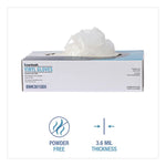 Exam Vinyl Gloves, Powder-Free, Small, 3.6 mil Thick, 13" Long, Clear, 100/Box