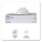 Exam Vinyl Gloves, Powder-Free, Small, 3.6 mil Thick, 9.5" Long, Clear, 100/Box, 10 Boxes/Carton