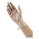 Exam Vinyl Gloves, Powder-Free, Small, 3.6 mil Thick, 9.5" Long, Clear, 100/Box, 10 Boxes/Carton