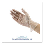 Exam Vinyl Gloves, Powder-Free, X-Large, 3.6 mil Thick, 13" Long, Clear, 100/Box