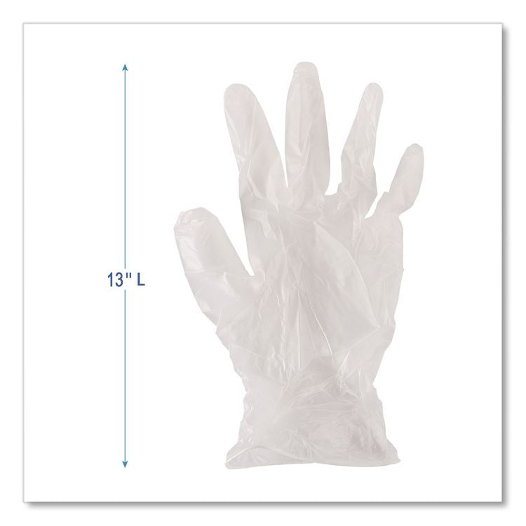 General Purpose Vinyl Gloves, Powder-Free, Small, 2.6 mil Thick, 9.5" Long, Clear, 100/Box
