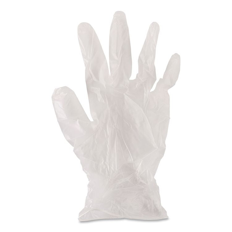 Exam Vinyl Gloves, Powder-Free, Large, 3.6 mil Thick, 13" Long, Clear, 100/Box