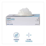 Exam Vinyl Gloves, Powder-Free, Large, 3.6 mil Thick, 9.5" Long, Clear, 100/Box, 10 Boxes/Carton