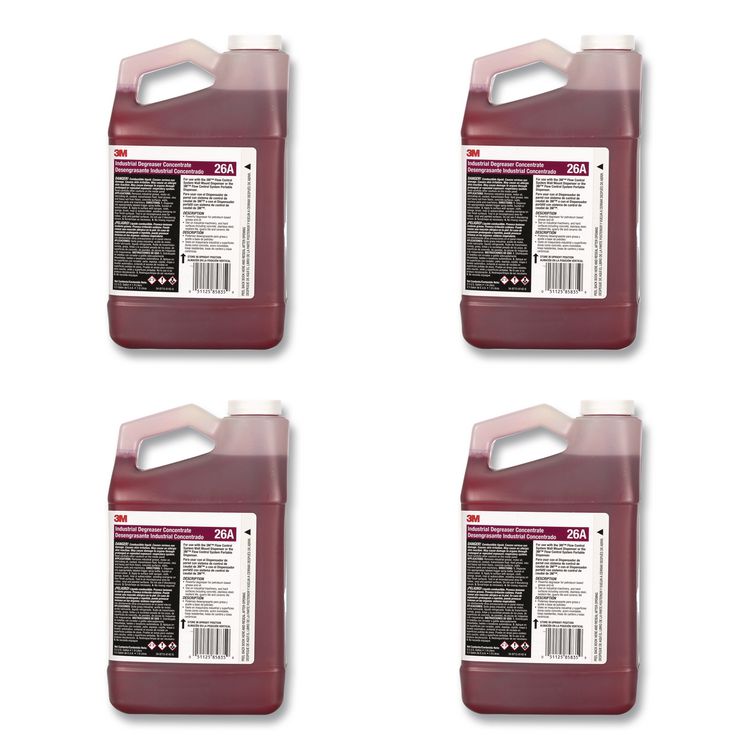 Industrial Degreaser Concentrate 26A, 0.5 gal Bottle, 4/Carton