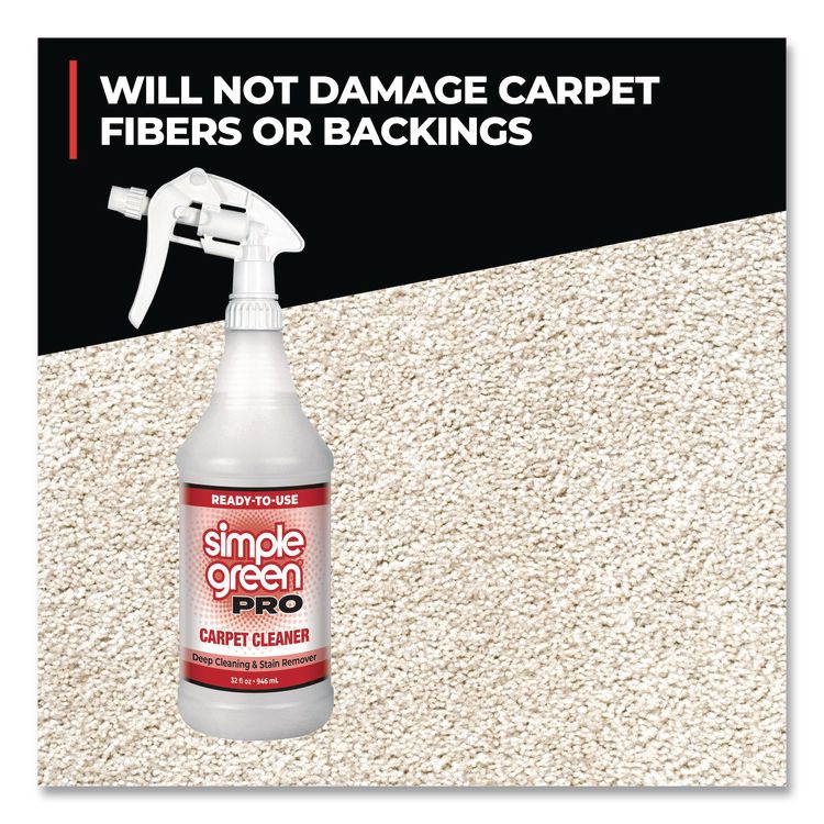 Pro Carpet Cleaner Ready-To-Use, 32 oz Spray Bottle, 12/Carton