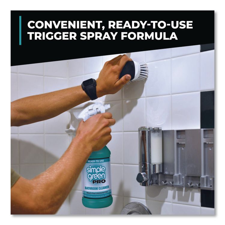 Pro Bathroom Cleaner Ready-To-Use, 32 oz Spray Bottle, 12/Carton