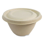 Fiber Lids for Bowls, 4.7" Diameter, Natural, Paper, 500/Carton