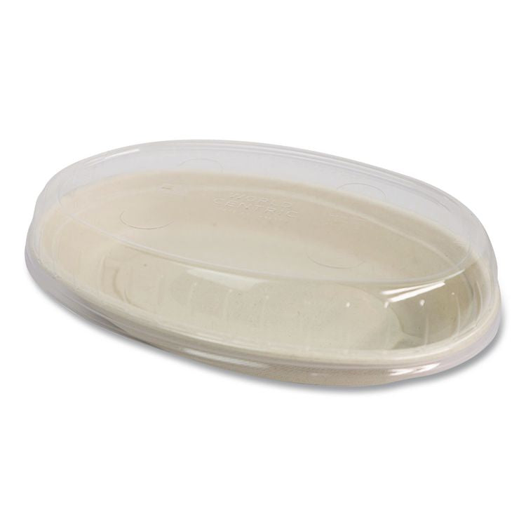 Fiber Bowls, Burrito Bowl, 18 oz, 8 x 5.3 x 1.6, Natural, Paper, 400/Carton