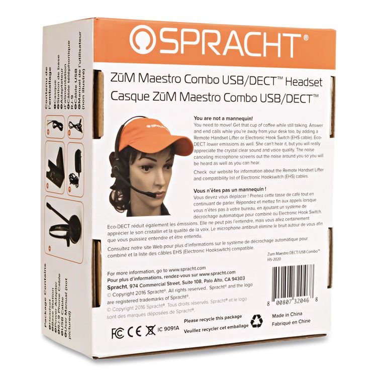 ZuM Maestro SPT-HS2020 Monaural Over The Head Headset, Black