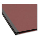 Pressboard Classification Folders, Four SafeSHIELD Fasteners, 2/5-Cut Tabs, 1 Divider, Letter Size, Red, 10/Box