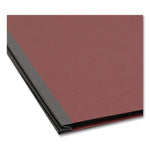 Pressboard Classification Folders, Six SafeSHIELD Fasteners, 2/5-Cut Tabs, 2 Dividers, Letter Size, Red, 10/Box