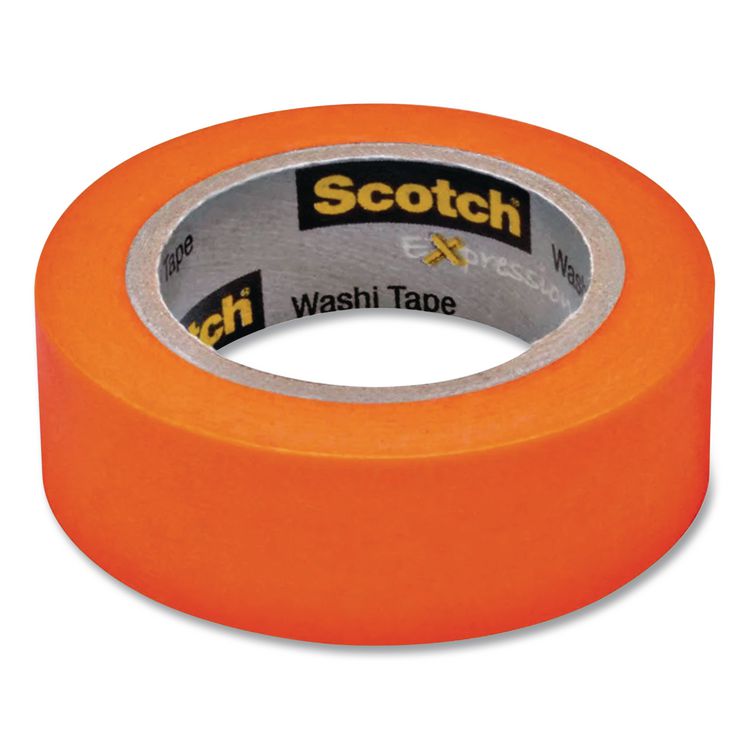 Expressions Washi Tape, 1.25" Core, 0.59" X 32.75 Ft, Orange