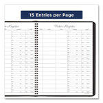 Visitor Register Book, Black Cover, 10.88 X 8.38 Sheets, 60 Sheets/book