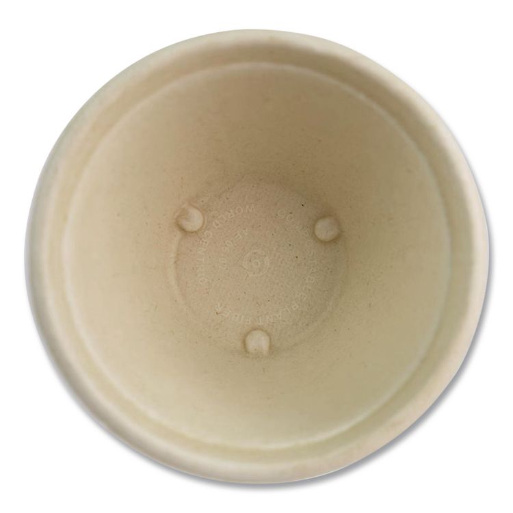 Fiber Bowls, 12 oz, 4.5" Diameter x 2.5" h, Natural, Paper, 500/Carton