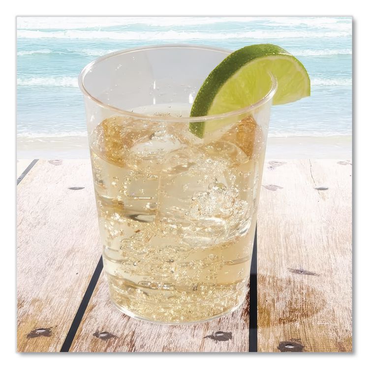 Comet Plastic Tumbler, Tall, 8 oz, Clear, 25/Pack, 20 Packs/Carton