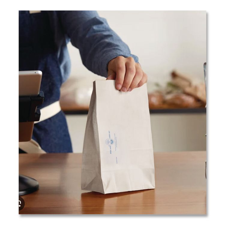 Dubl Wax SOS Bakery Bags, 6.13" x 4" x 12.38", White, 1,000/Carton