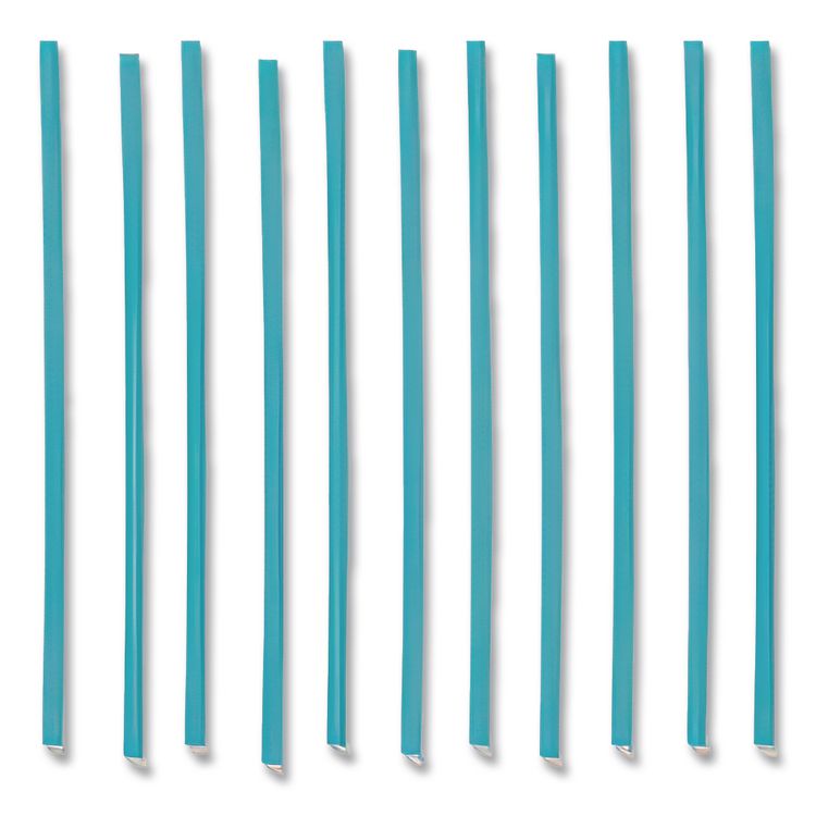 Marine Biodegradable Stir Straws, 5", Pha, Ocean Blue, 1,000/box, 6 Boxes/carton