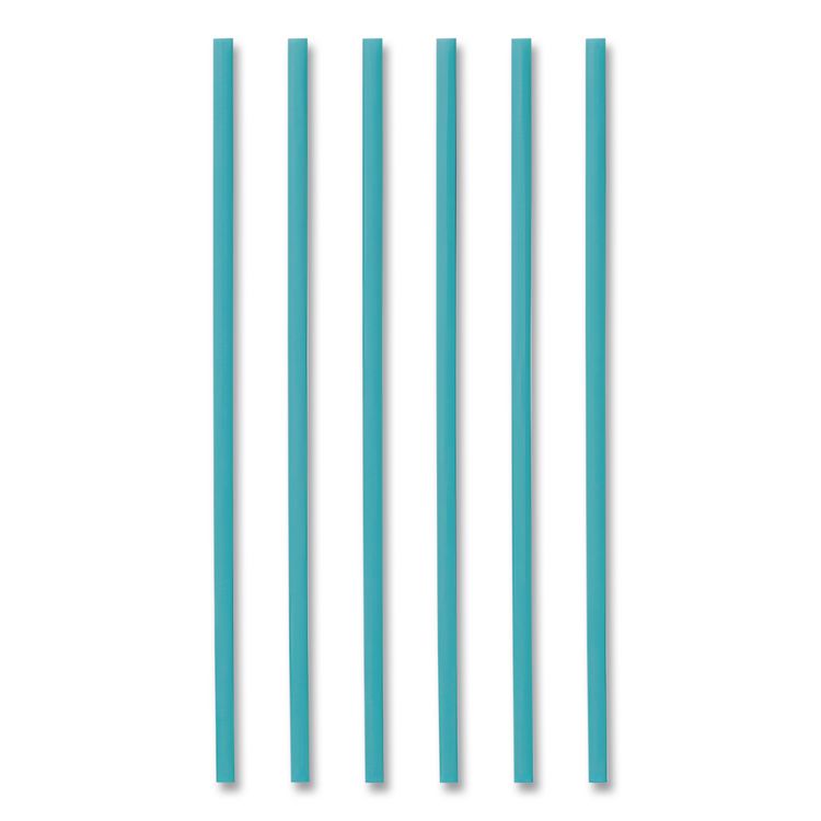 Marine Biodegradable Straws, 10.25", Pha, Ocean Blue, Wrapped, 250/box, 8 Boxes/carton