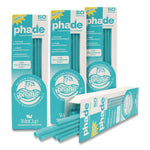 Marine Biodegradable Straws, 8.5", Pha, Ocean Blue, Wrapped, 300/box, 4 Boxes/carton