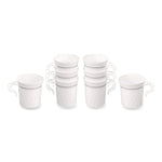 Classicware Plastic Coffee Mugs, 8 oz, White, 8/Pack, 24 Packs/Carton