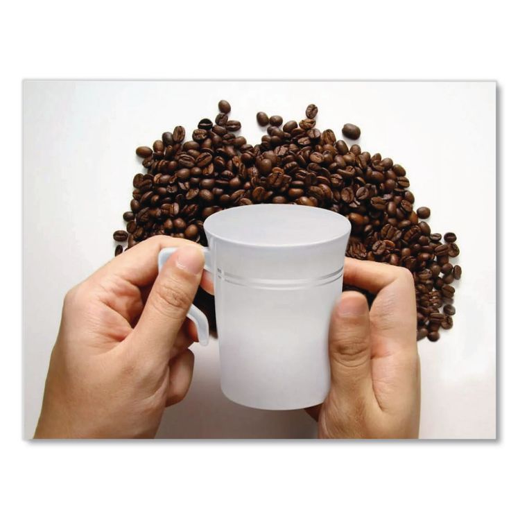 Classicware Plastic Coffee Mugs, 8 oz, White, 8/Pack, 24 Packs/Carton