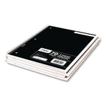 Spiral Notebook, 1-Subject, Wide/Legal Rule, Randomly Assorted Cover Colors, (70) 10.5 x 8 Sheets, 4/Pack