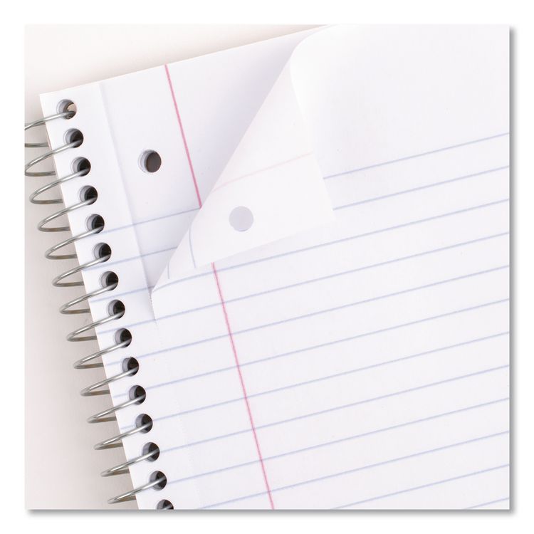 Spiral Notebook, 1-Subject, Wide/Legal Rule, Randomly Assorted Cover Colors, (70) 10.5 x 8 Sheets, 4/Pack