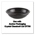 Crystal Classics Bowl, 32 oz, 8.5" Diameter x 2.14" h, Black, Plastic, 300/Carton